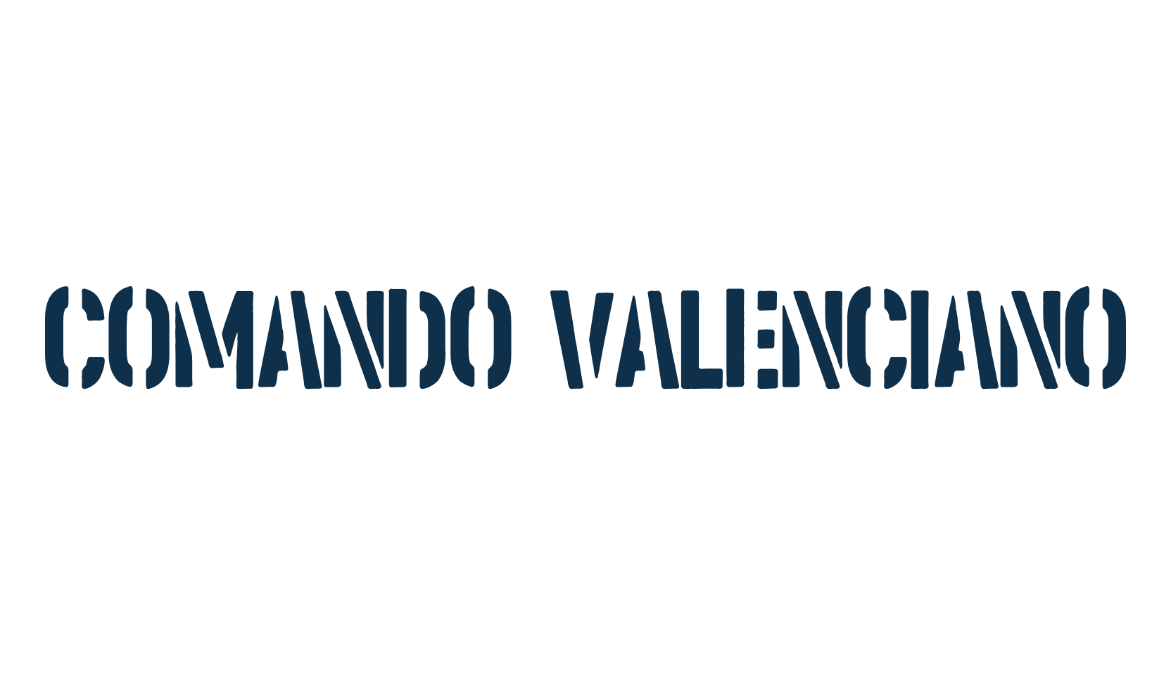 Comando Valenciano, fancy stencil, army decorative font preview