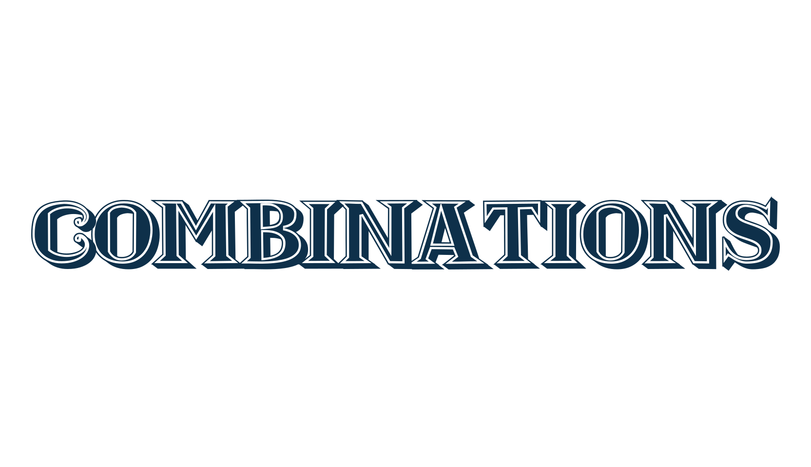 Combinations, fancy various decorative font preview