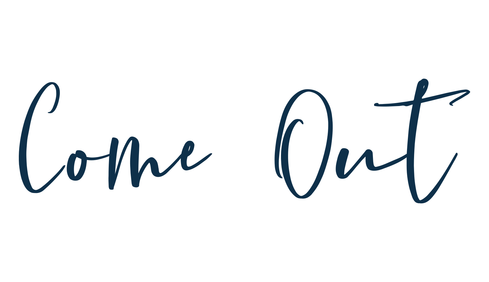Come Out, handwriting font preview