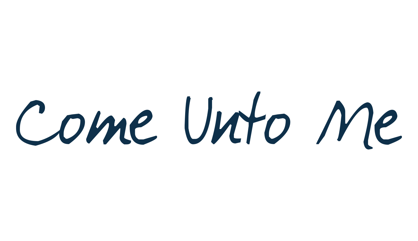 Come Unto Me, script handwritten fancy decorative calligraphy font preview