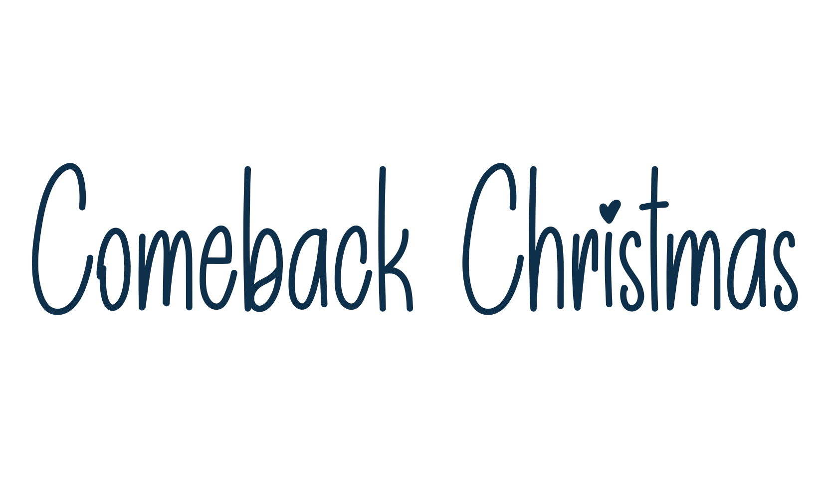 Comeback Christmas, script handwritten fancy decorative calligraphy font preview