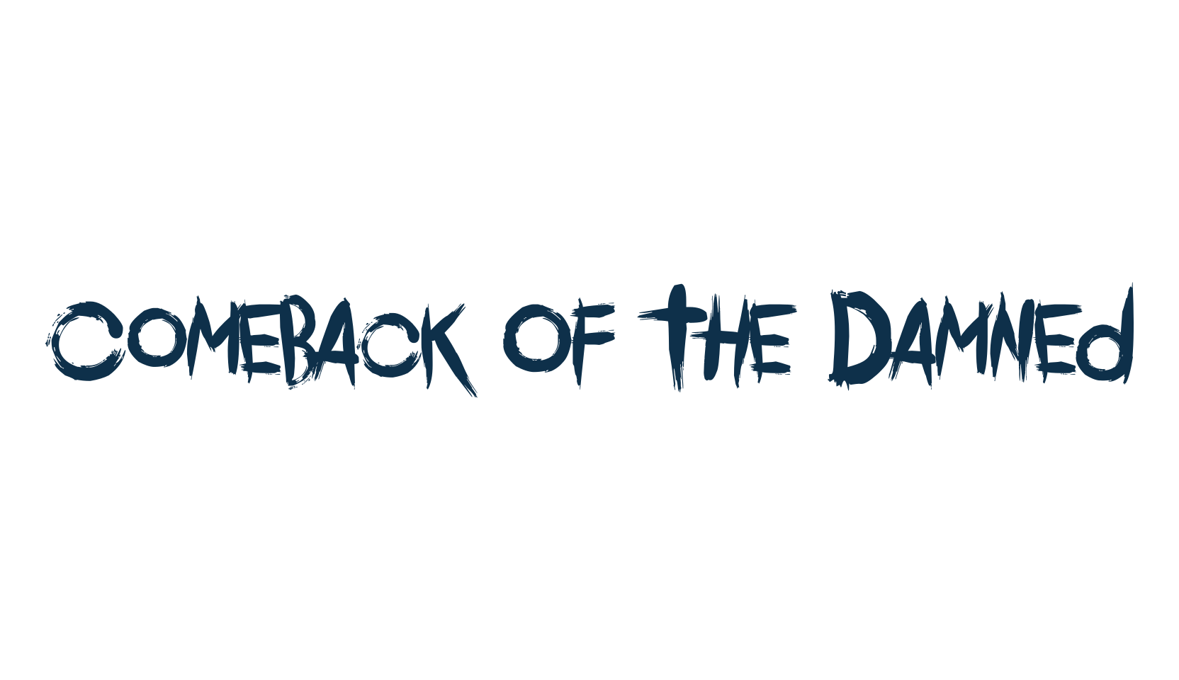 Comeback Of The Damned, holiday halloween fancy decorative horror font preview
