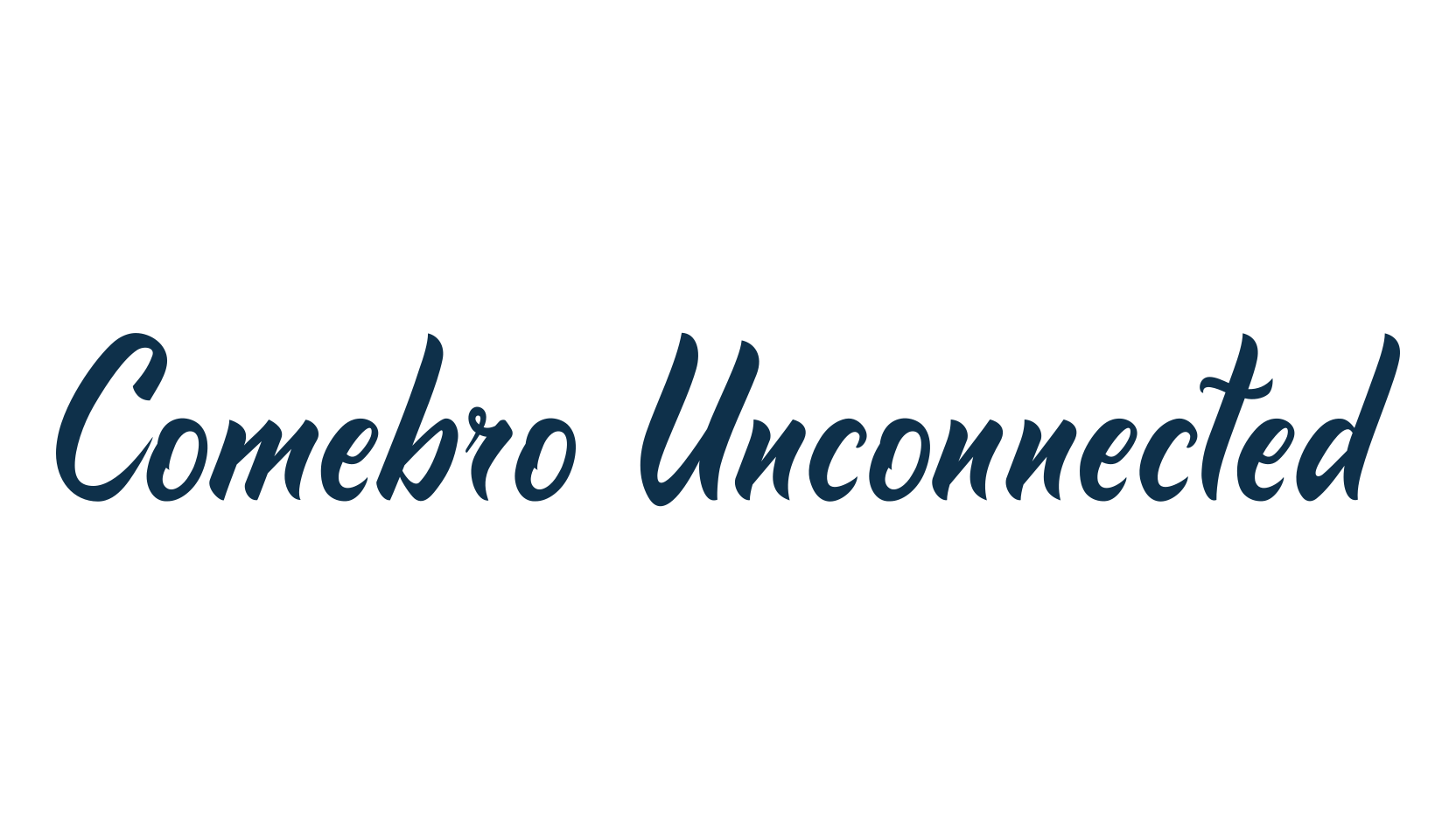 Comebro Unconnected, various font preview