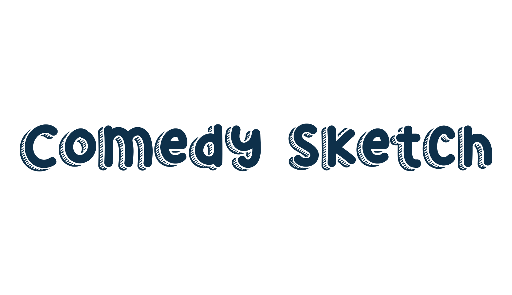 Comedy Sketch, cartoon font preview