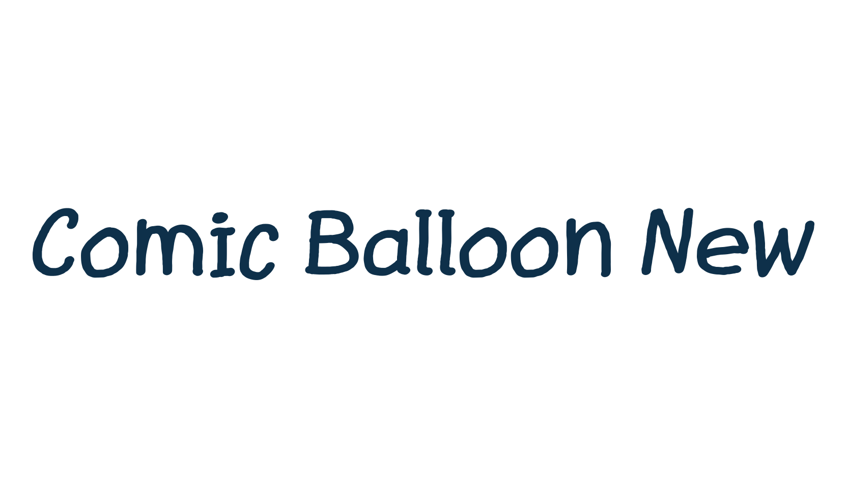 Comic Balloon New, cartoon font preview