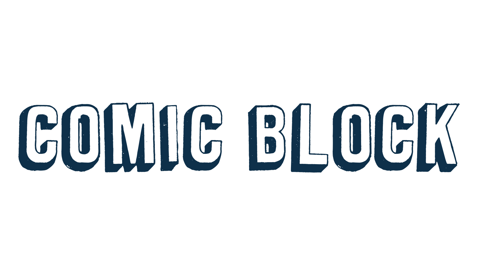 Comic Block, various font preview