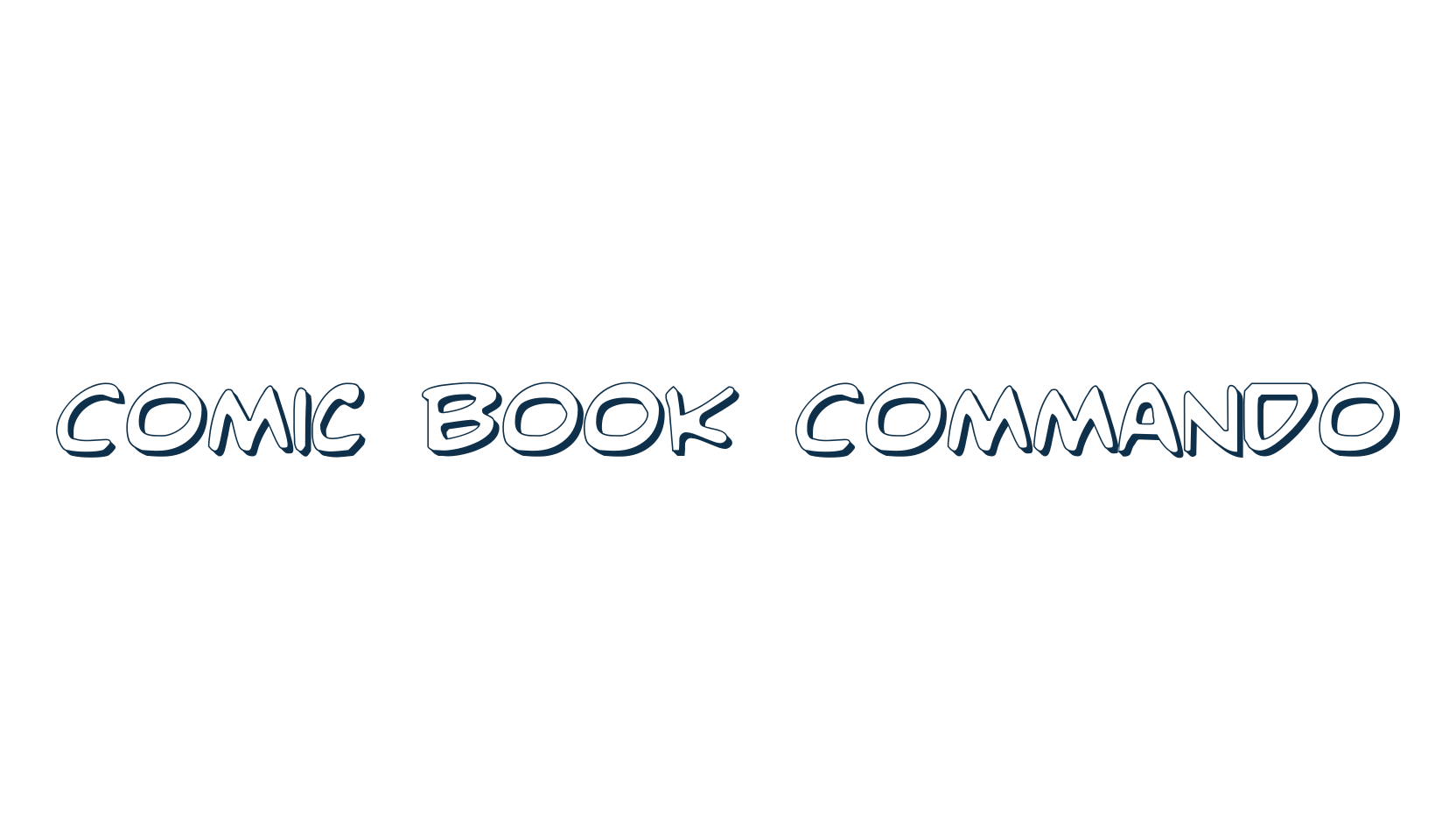 Comic Book Commando, fancy cartoon decorative comic font preview