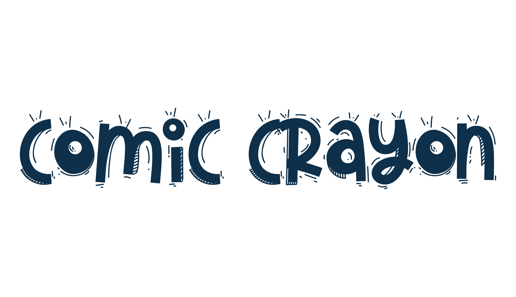 Comic Crayon, fancy decorative font preview