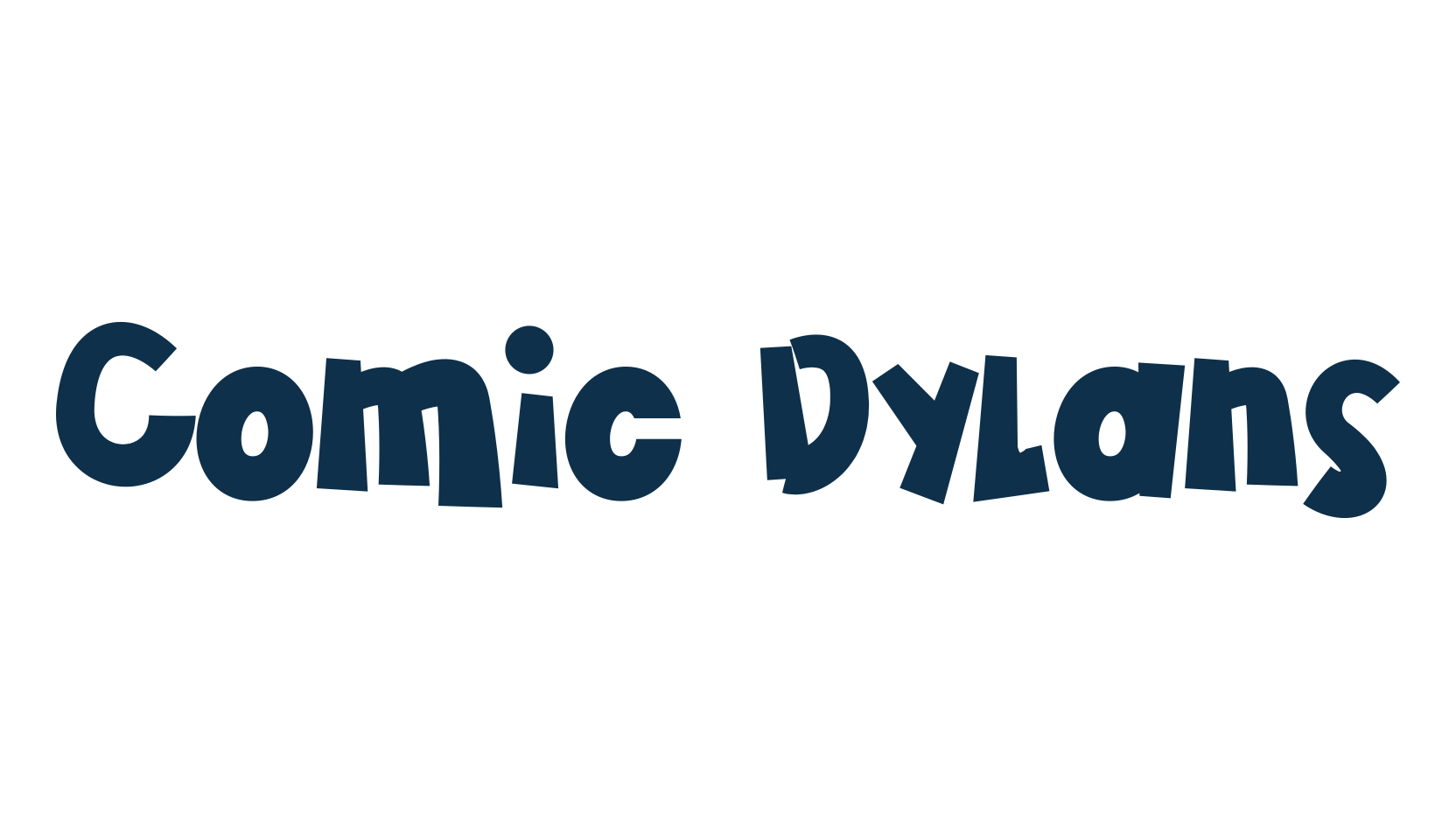Comic Dylans, cartoon font preview