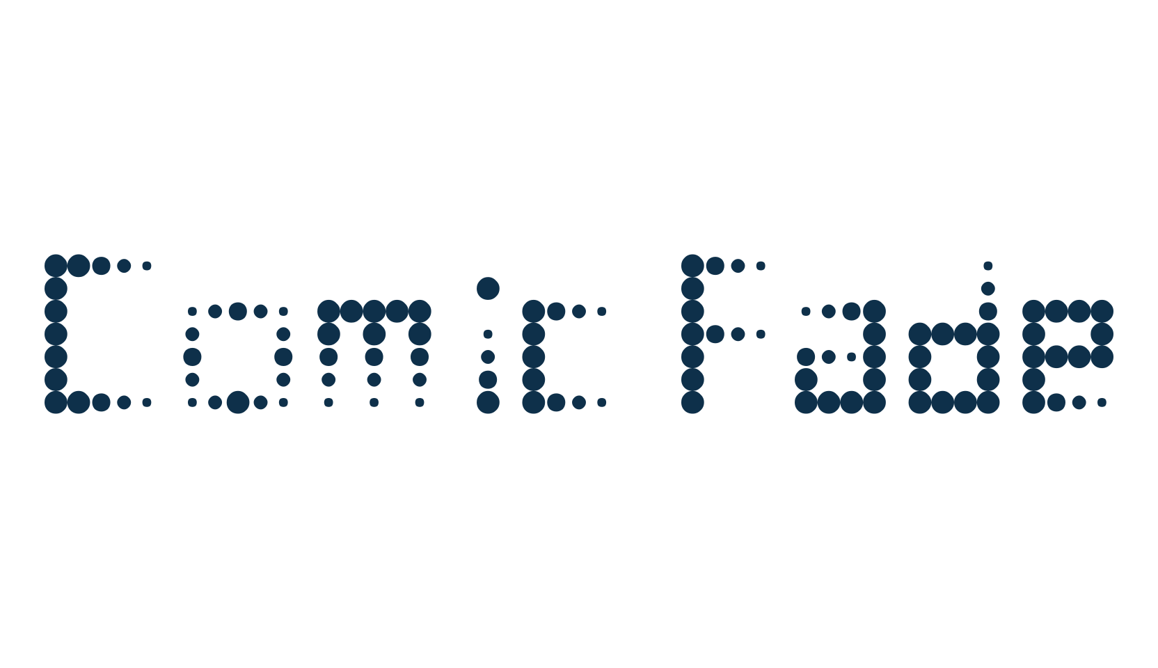 Comic Fade, lcd font preview