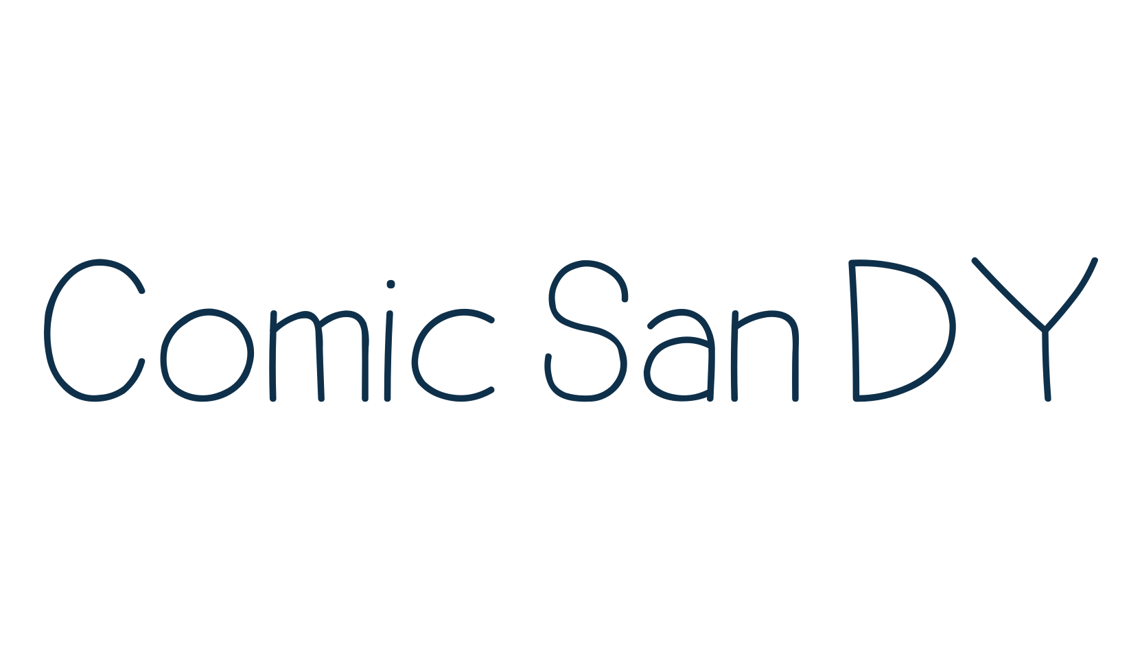 Comic San DY, script handwritten fancy decorative calligraphy font preview
