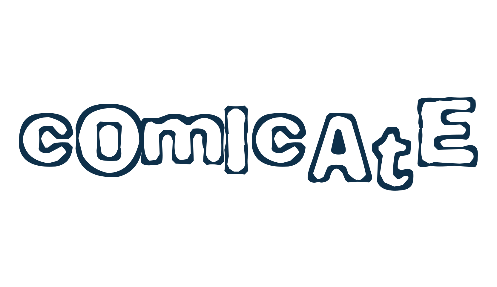 Comicate, distorted font preview