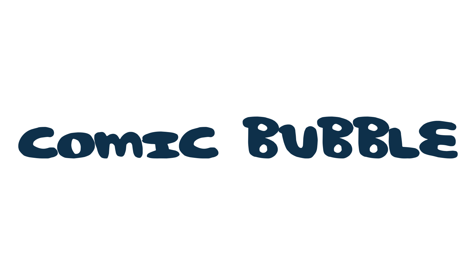 Comic Bubble, fancy cartoon decorative font preview