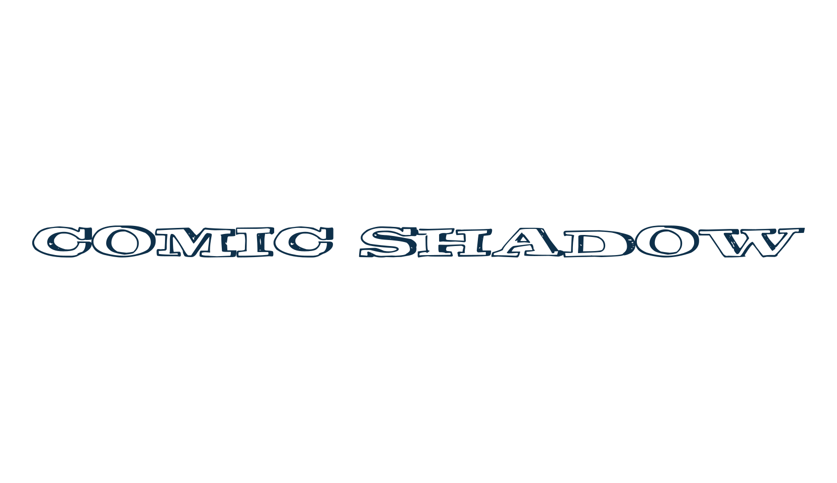 Comic Shadow, cartoon font preview