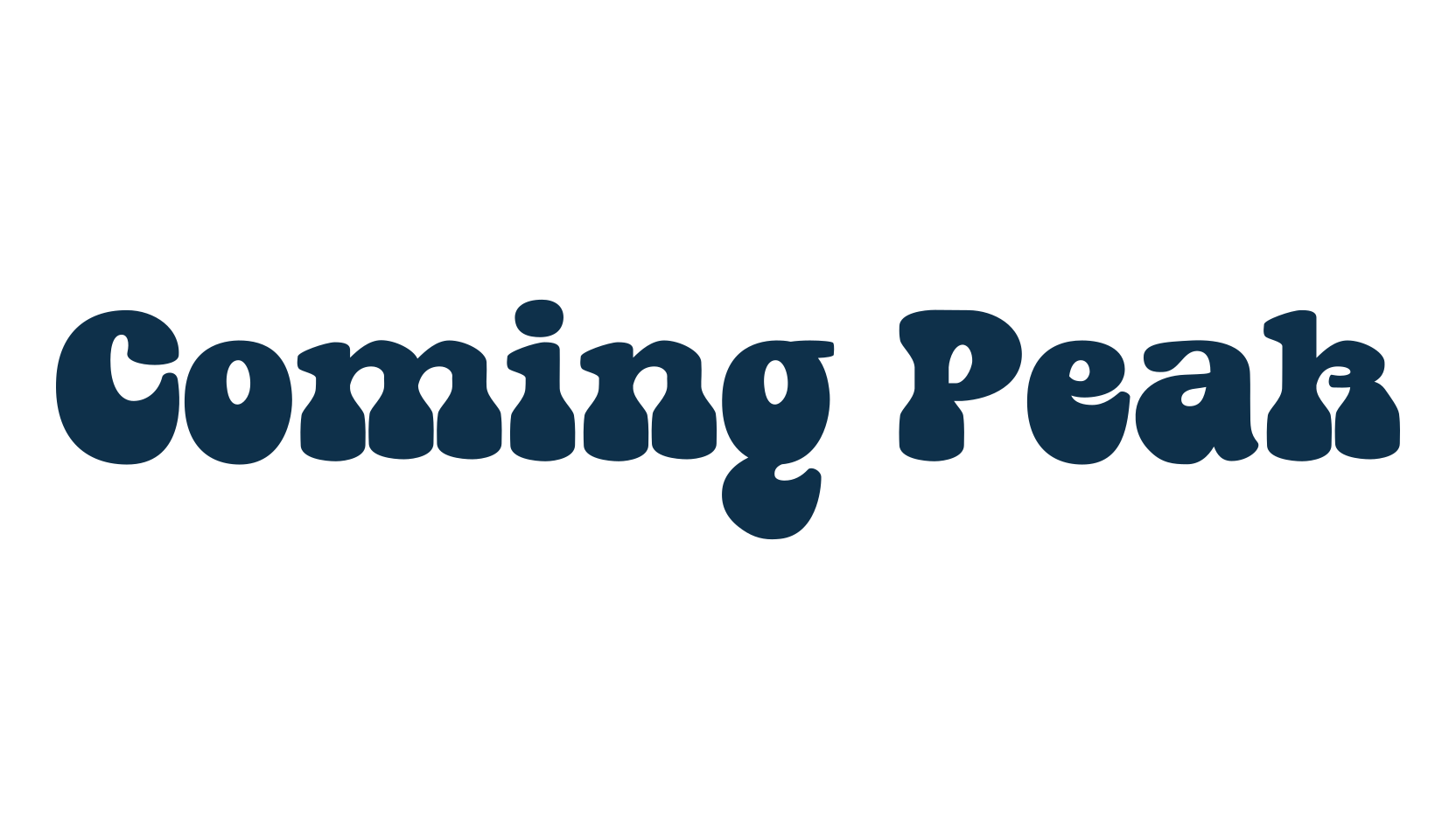 Coming Peak, groovy font preview