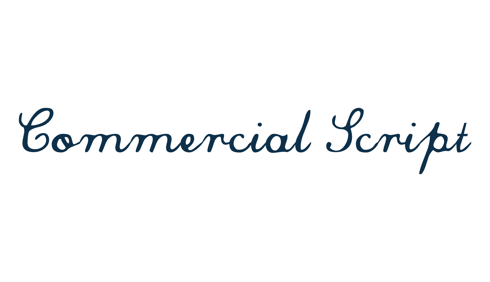 Commercial Script, calligraphy font preview