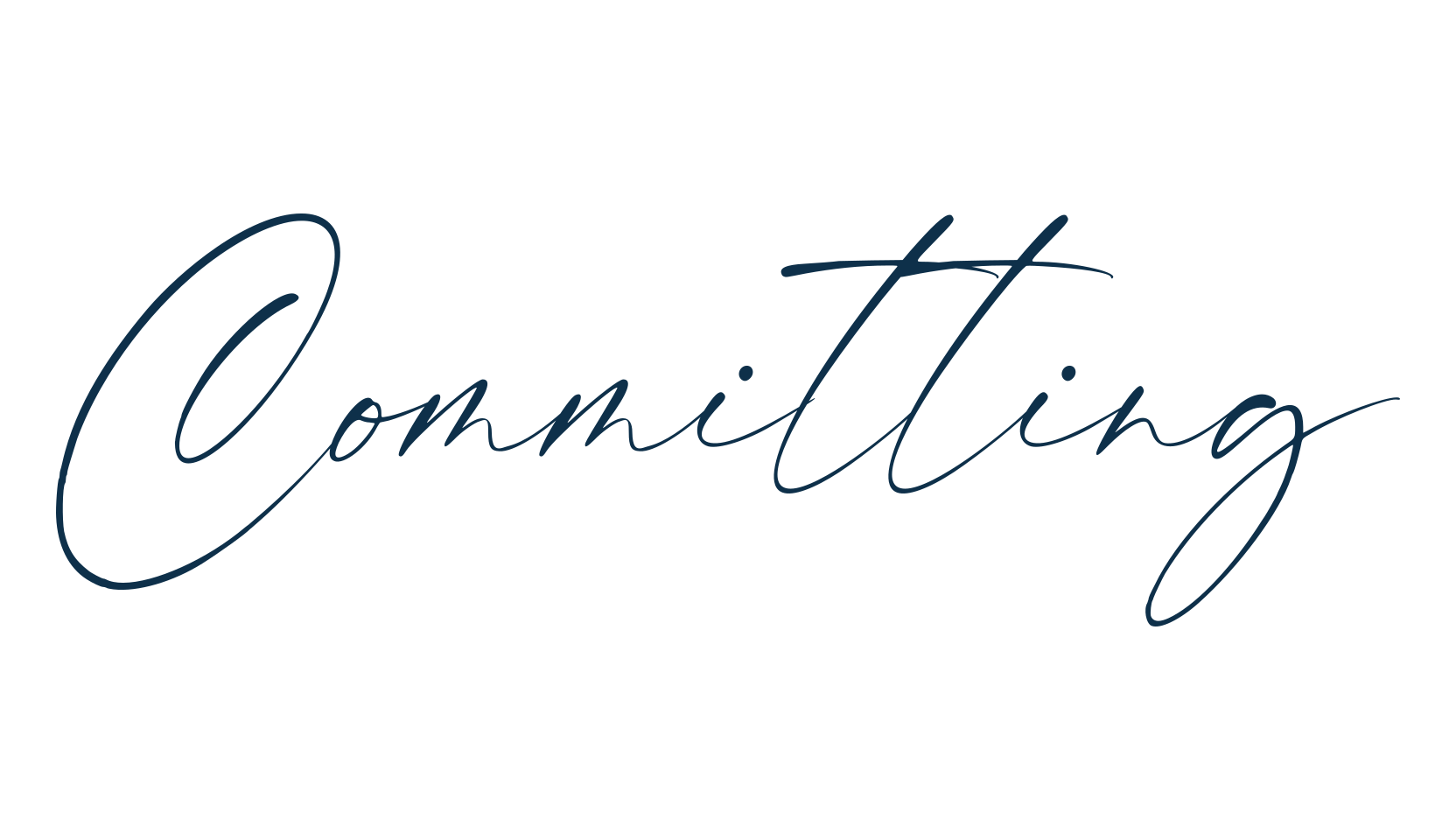 Committing, script handwritten fancy decorative calligraphy font preview