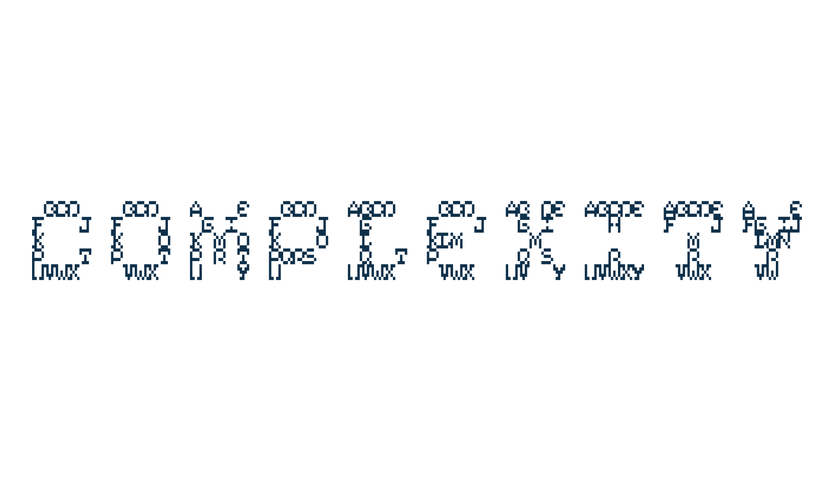 Complexity, fancy various techno sci-fi font preview