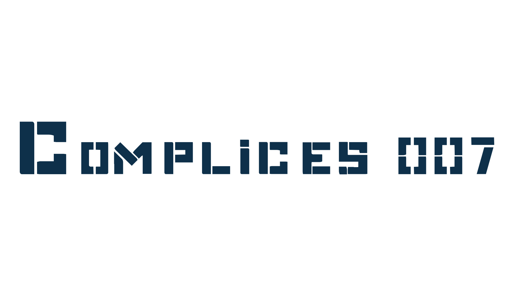 Complices 007, stencil, army font preview