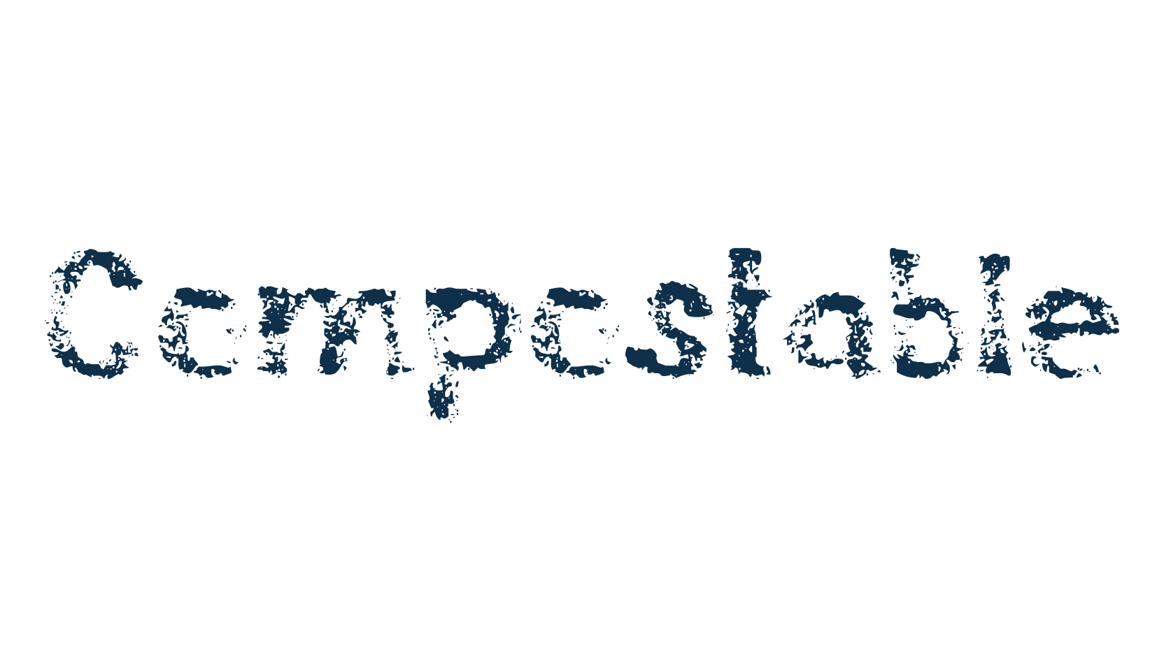 Compostable, script trash fancy decorative calligraphy font preview
