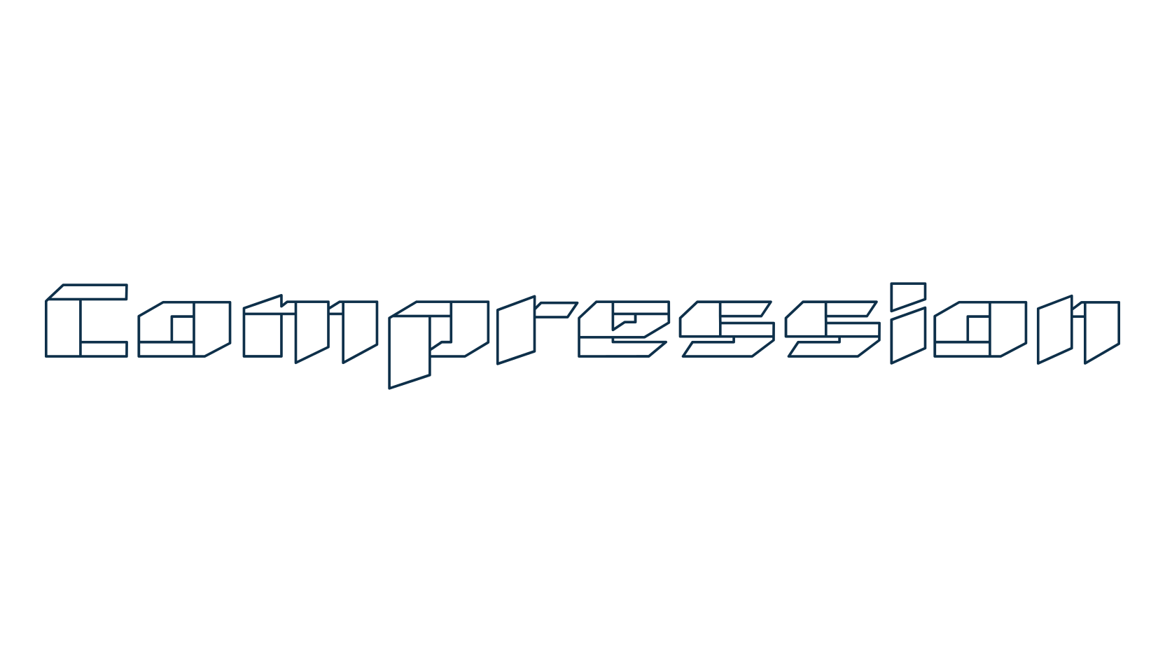 Compression, fancy various techno sci-fi font preview
