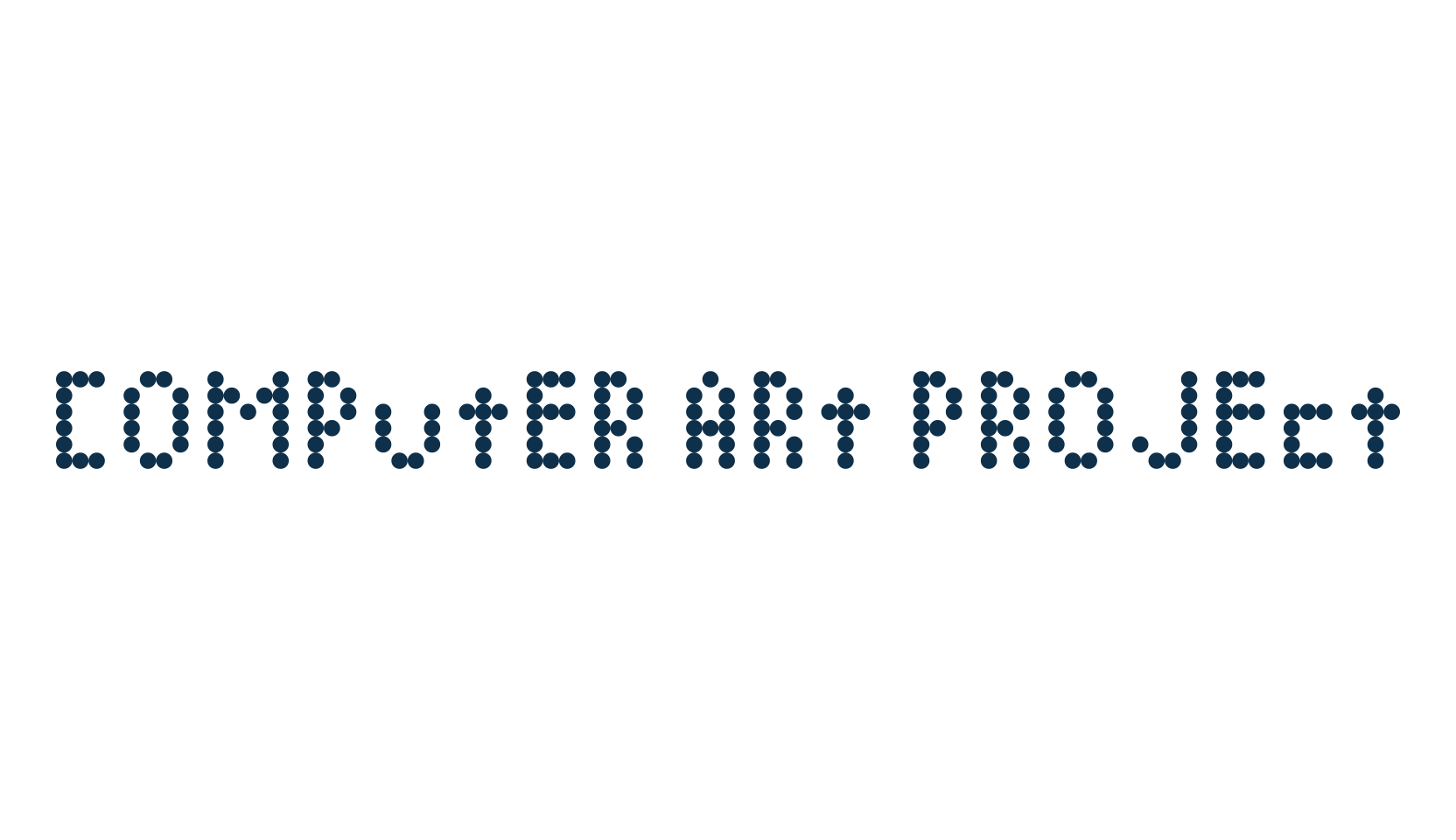 Computer Art Project, lcd font preview