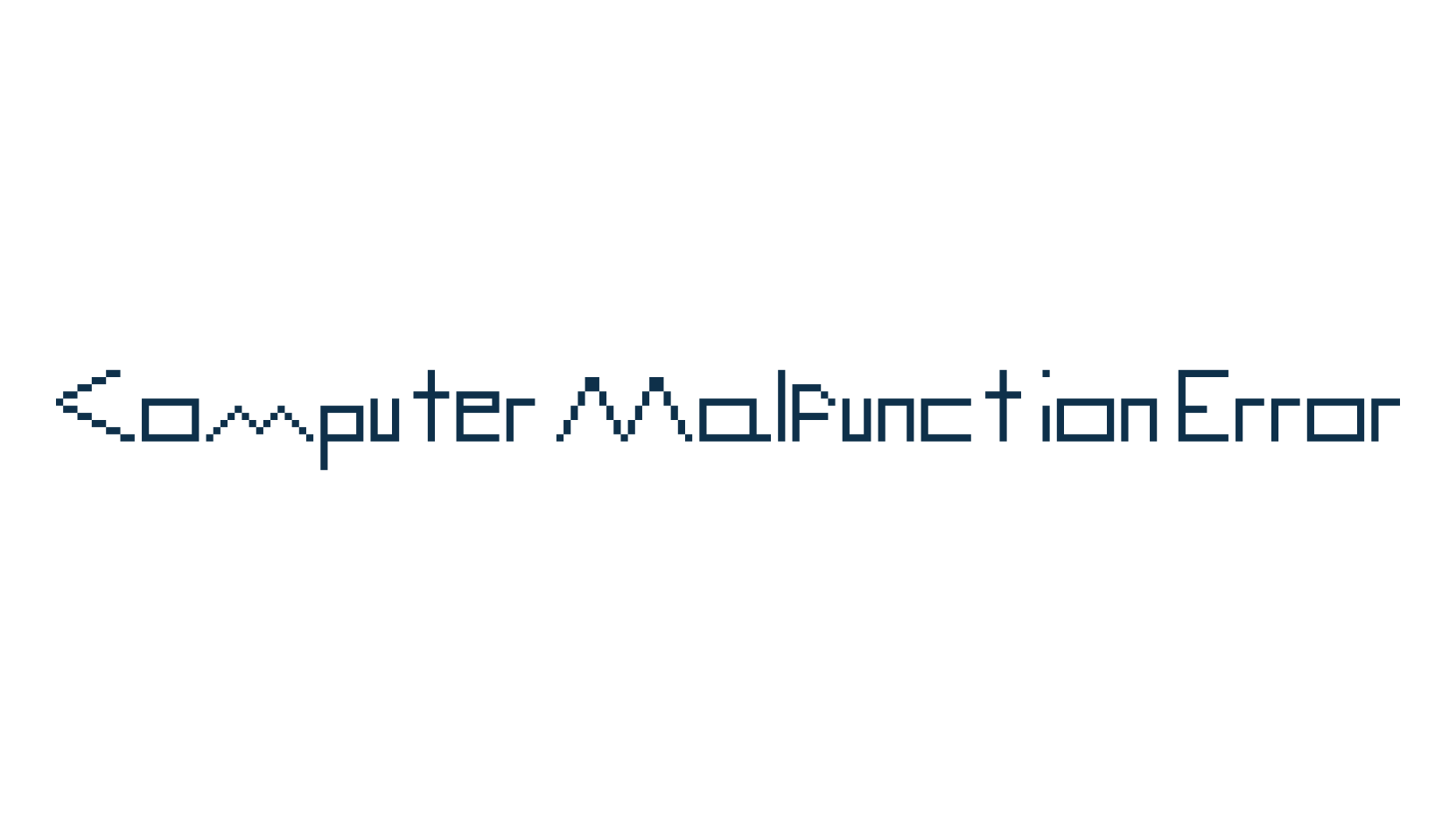 Computer Malfunction Error, square font preview
