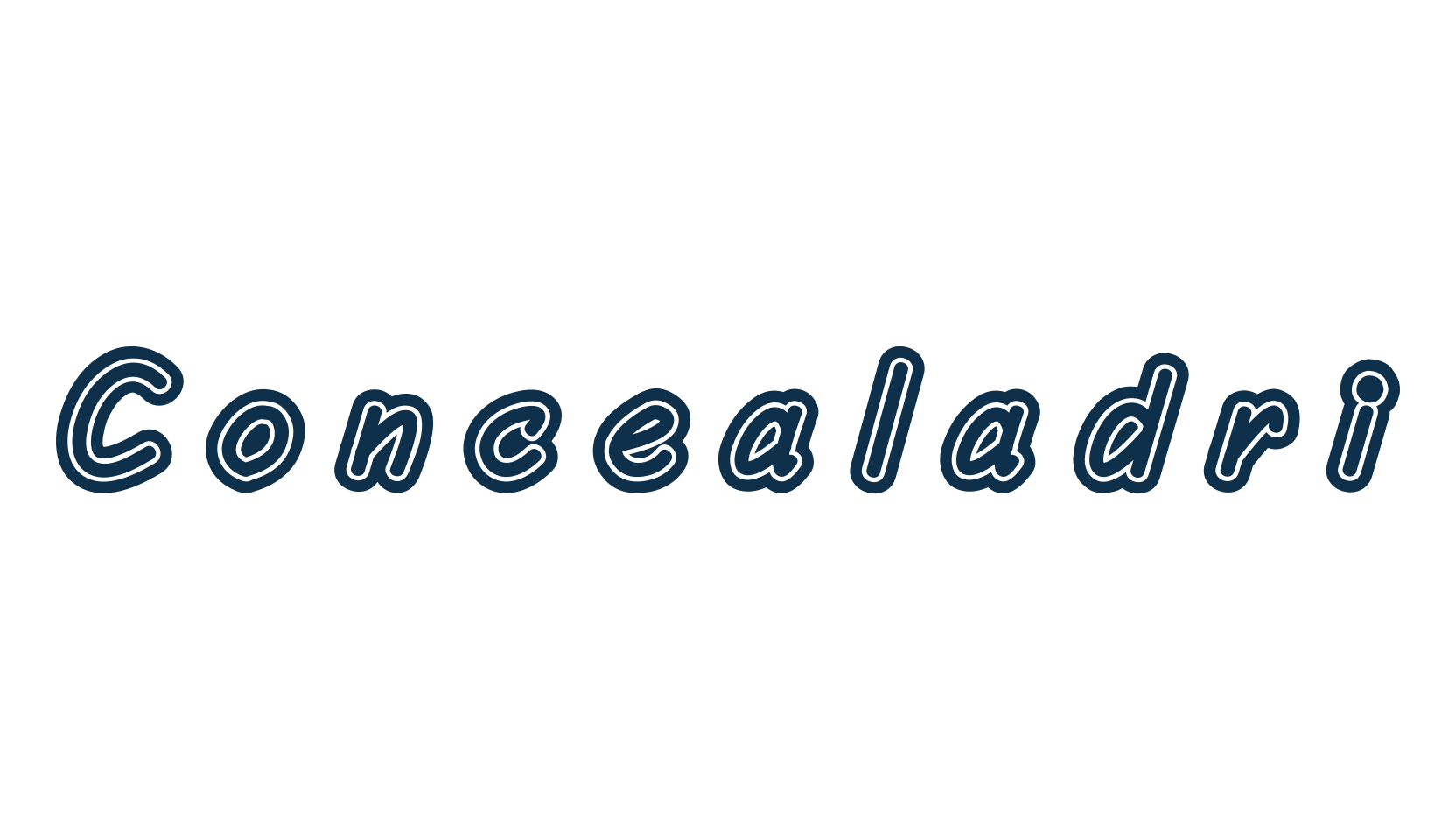 Concealadri, various font preview