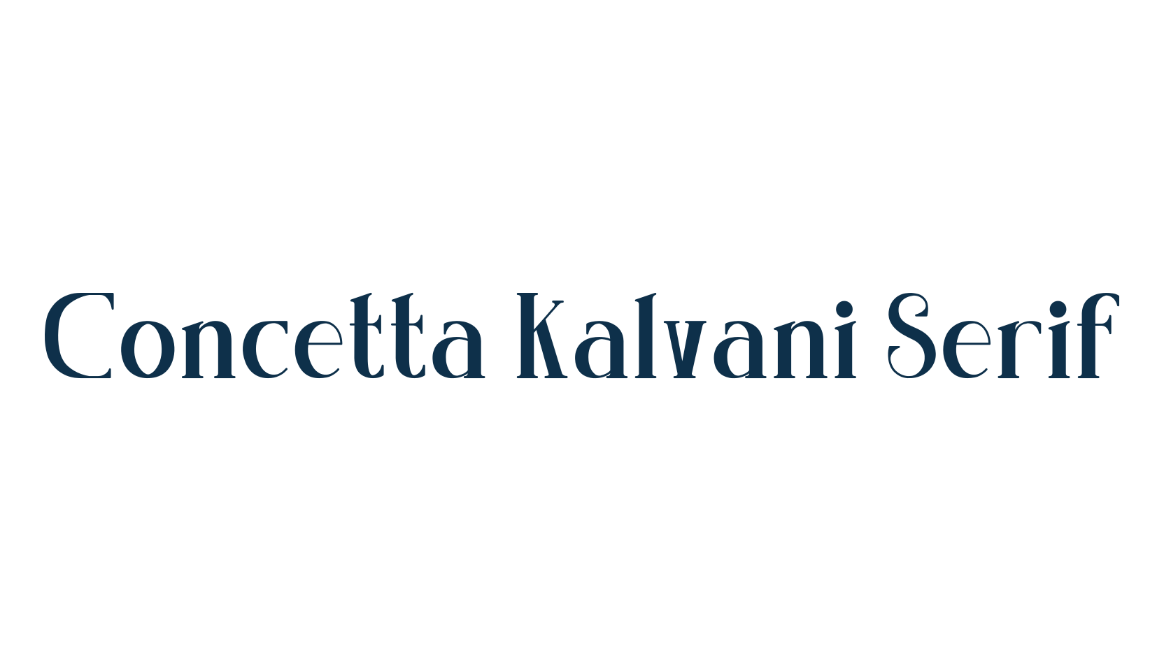 Concetta Kalvani Serif, basic serif font preview