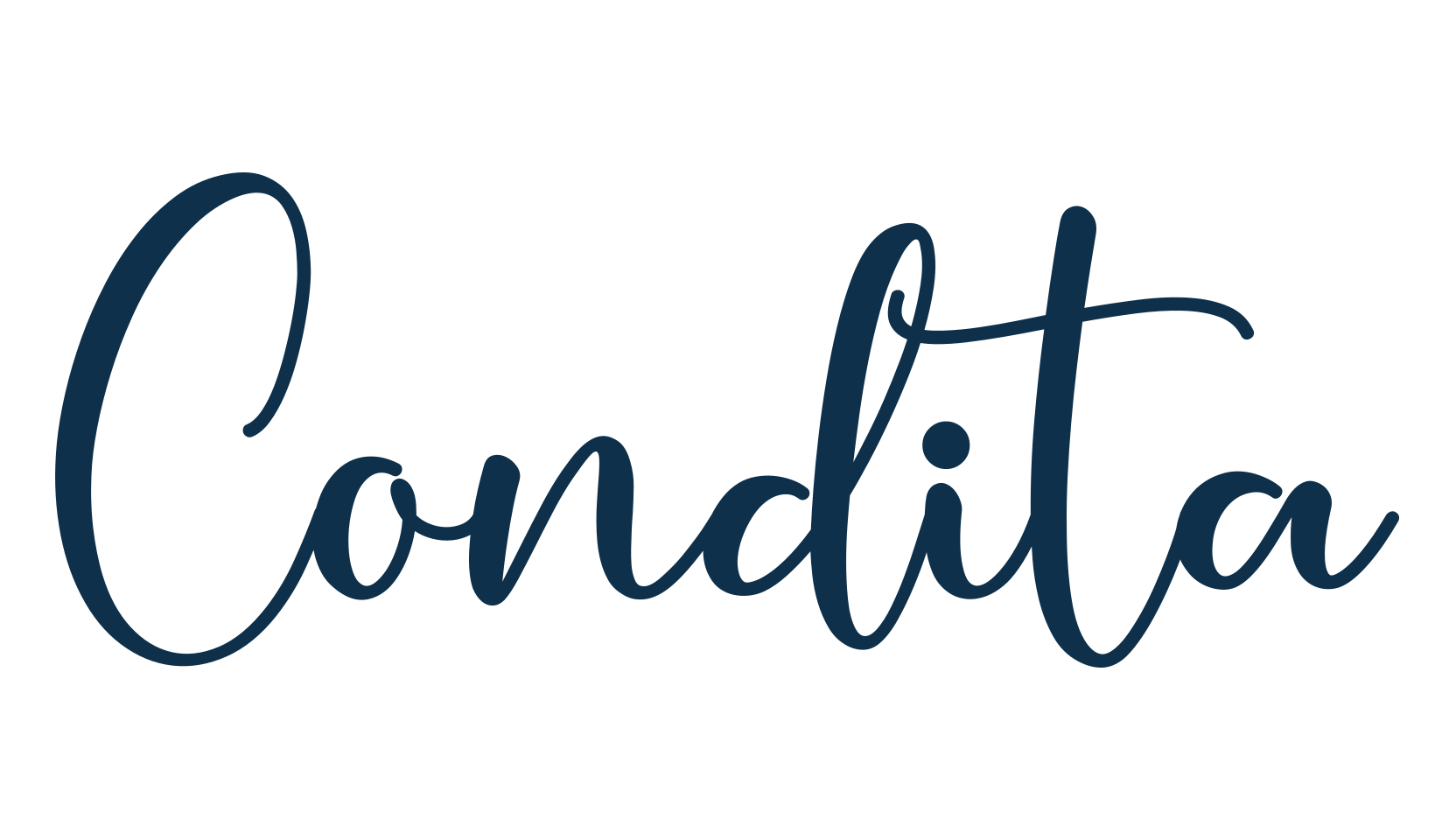 Condita, script calligraphy fancy decorative font preview