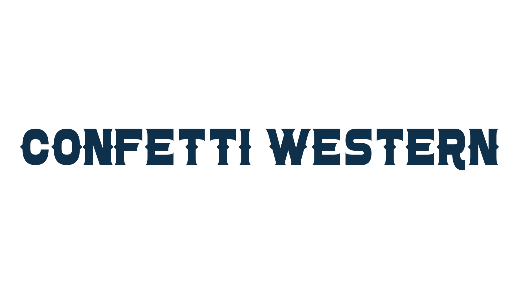 Confetti Western, fancy western decorative font preview