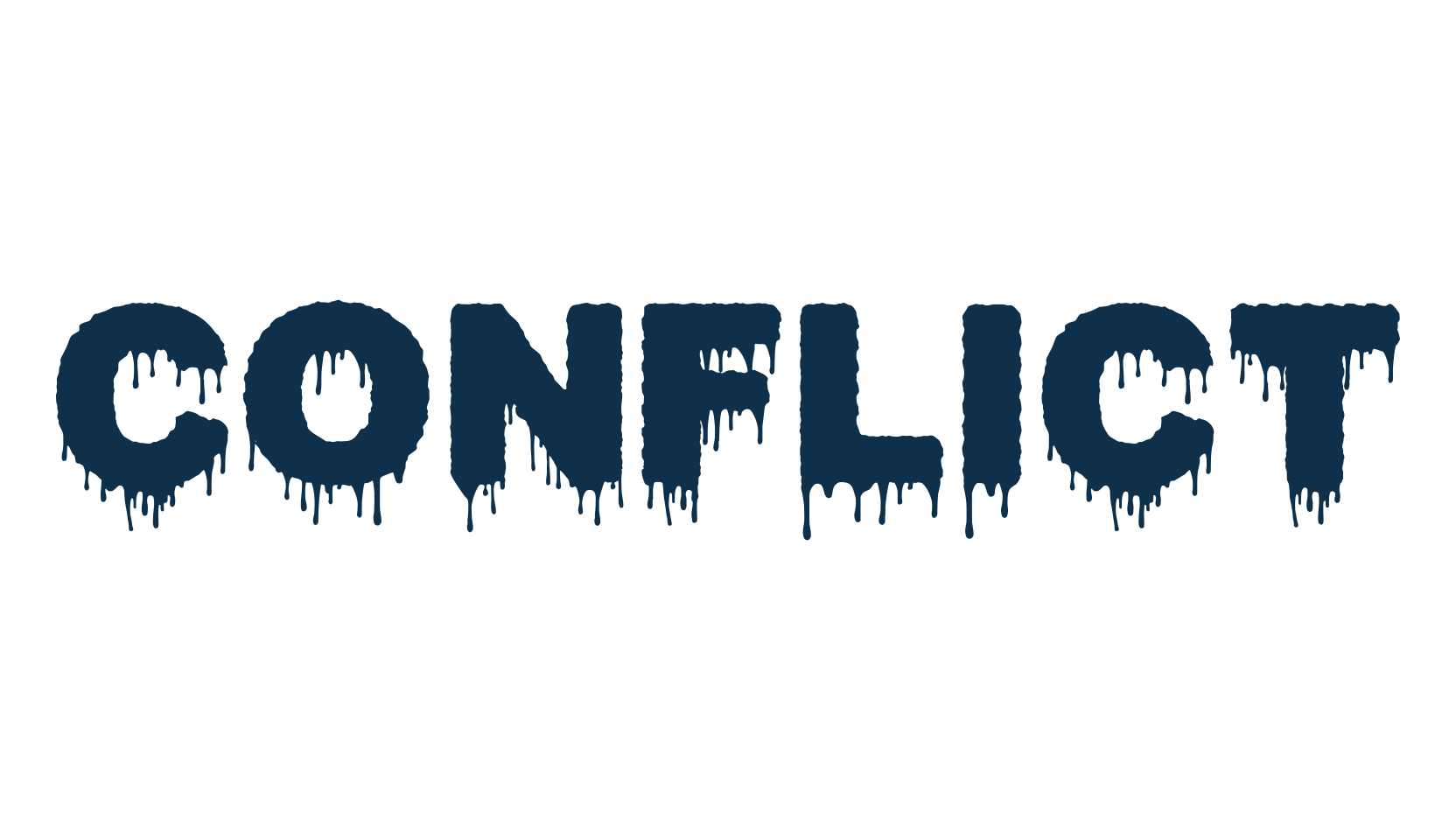 Conflict, fancy eroded decorative font preview