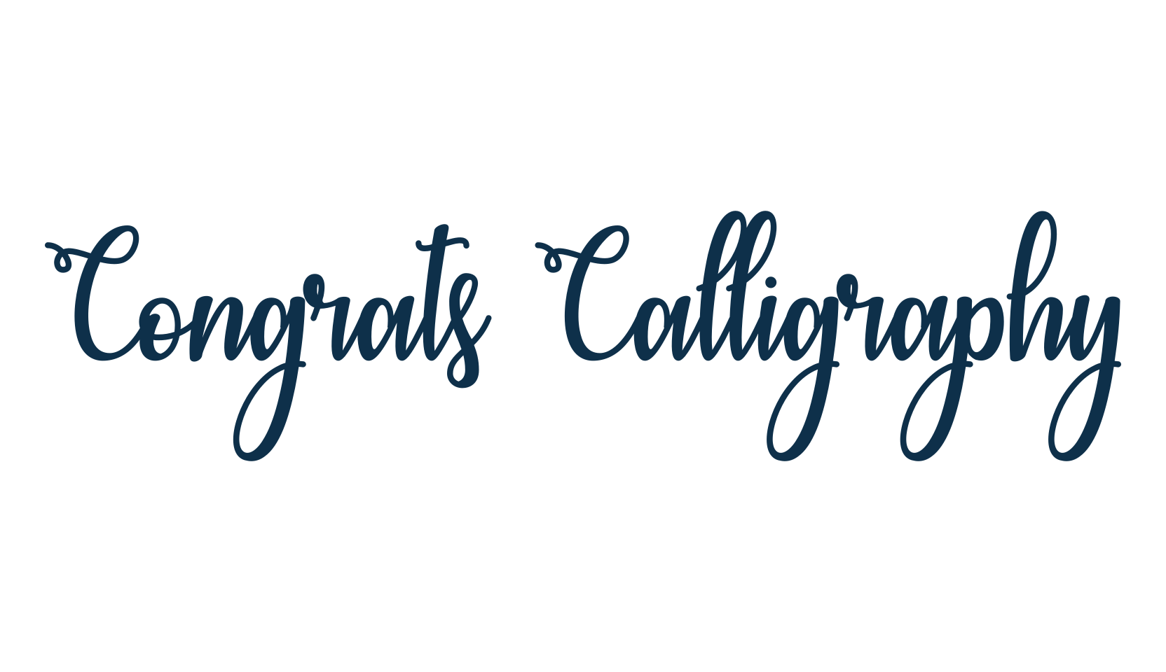 Congrats Calligraphy, calligraphy font preview