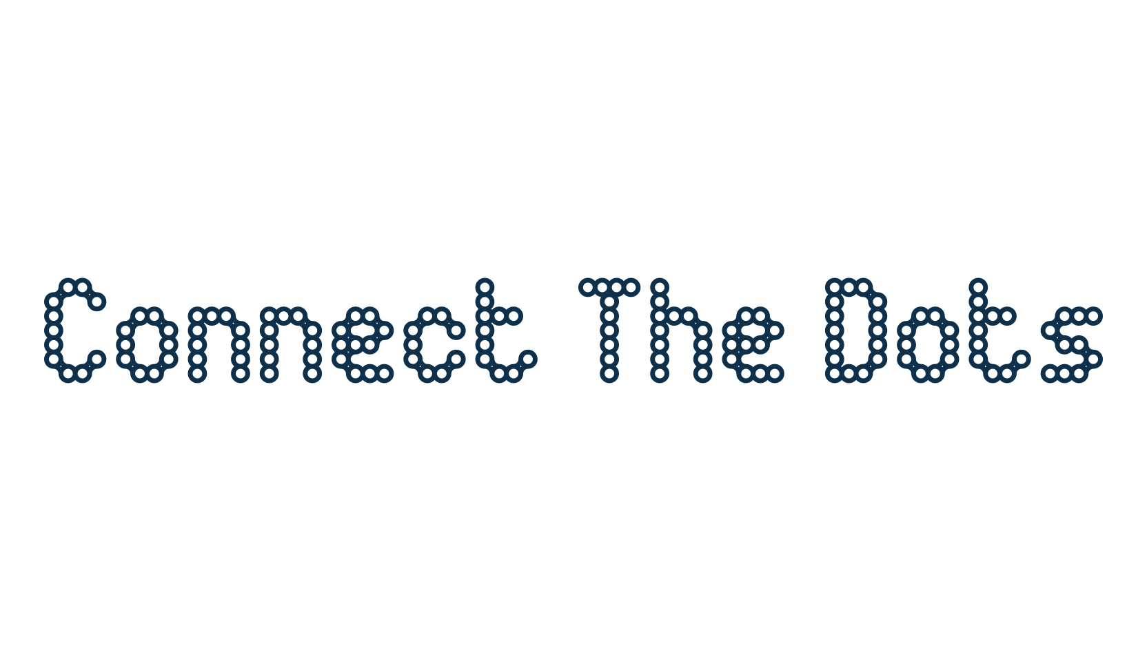 Connect The Dots, fancy various decorative font preview
