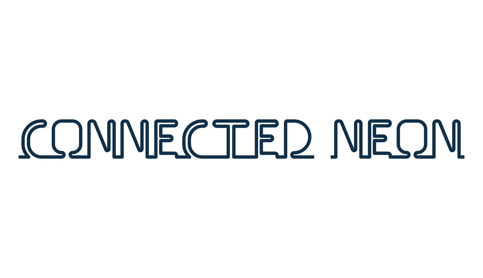 Connected Neon, fancy various decorative font preview