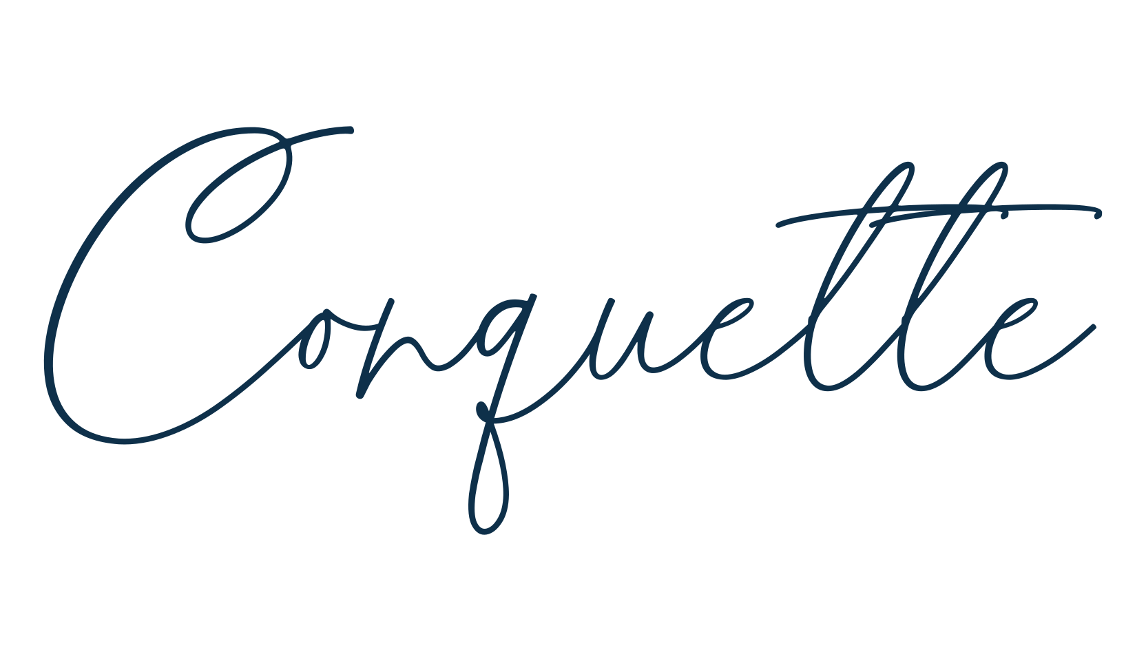 Conquette, script handwritten fancy decorative calligraphy font preview