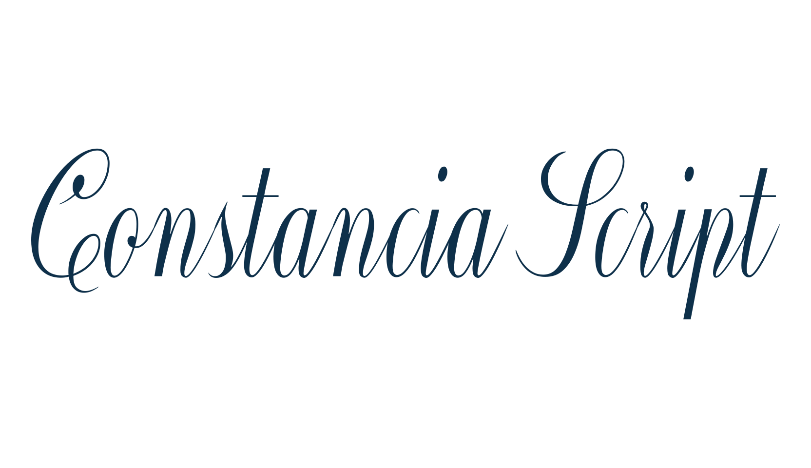Constancia Script, calligraphy font preview