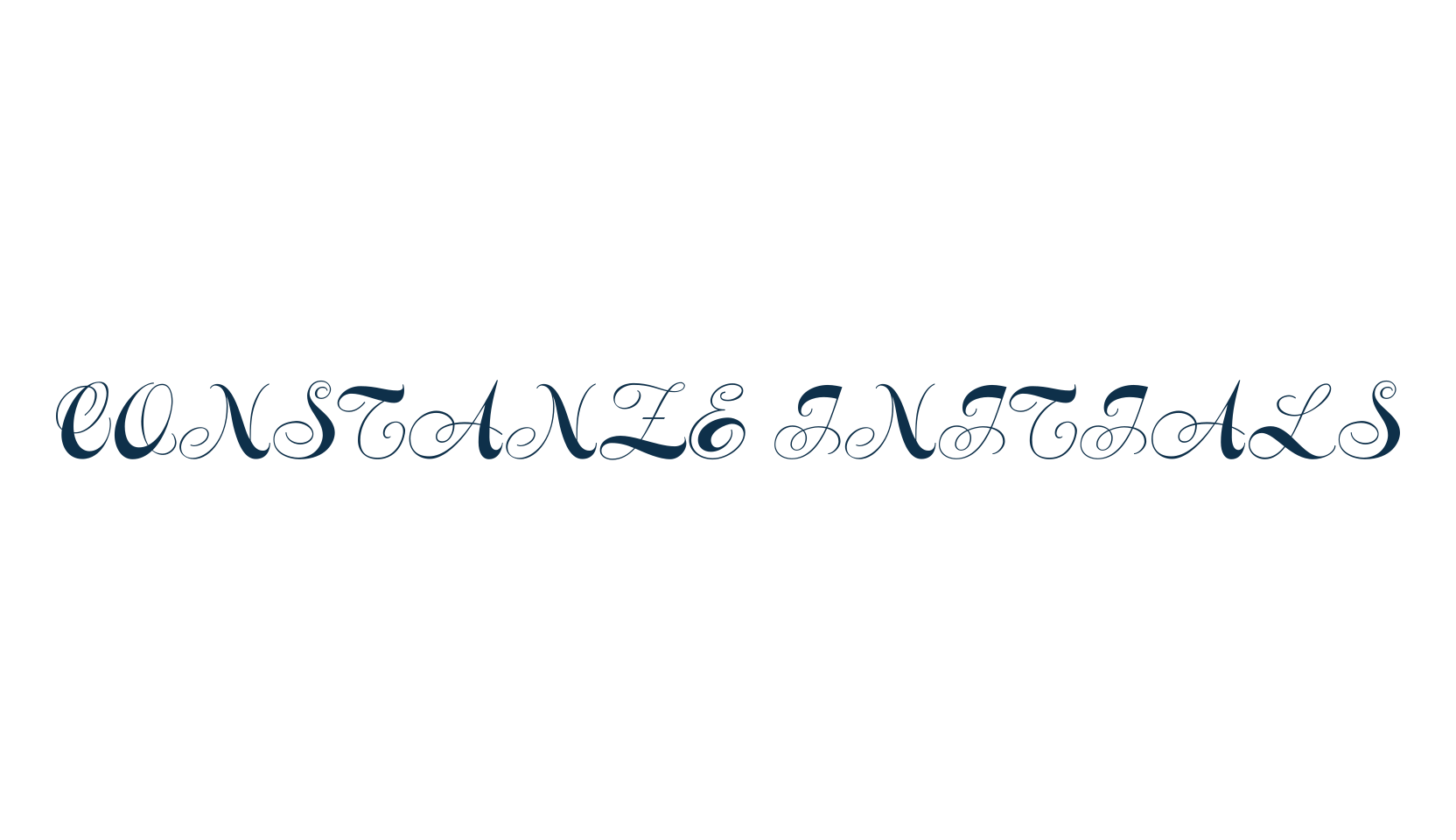 Constanze Initials, fancy initials decorative font preview
