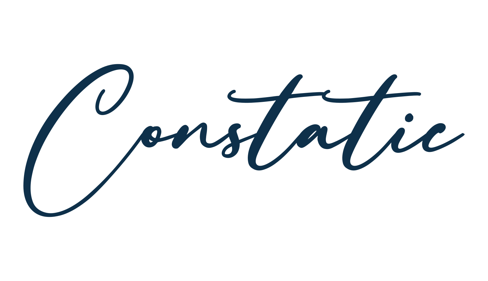Constatic, script handwritten fancy decorative calligraphy font preview