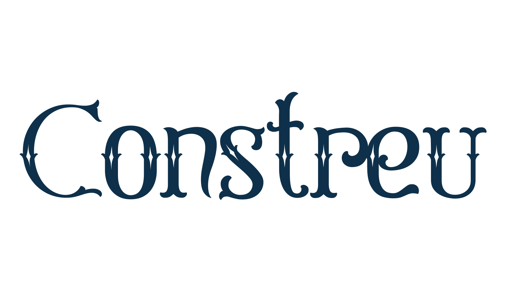 Constreu, fancy retro decorative font preview
