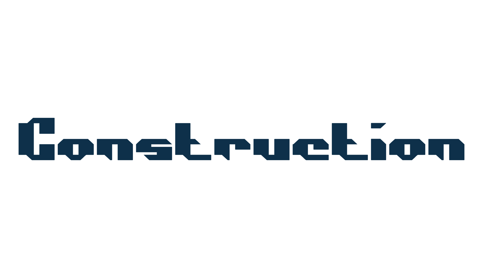 Construction (construction), fancy various techno sci-fi font preview