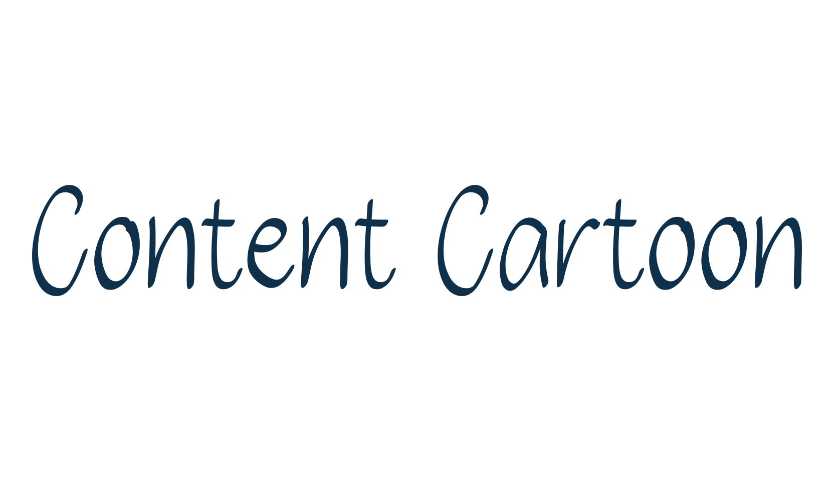 Content Cartoon, script handwritten fancy decorative calligraphy font preview