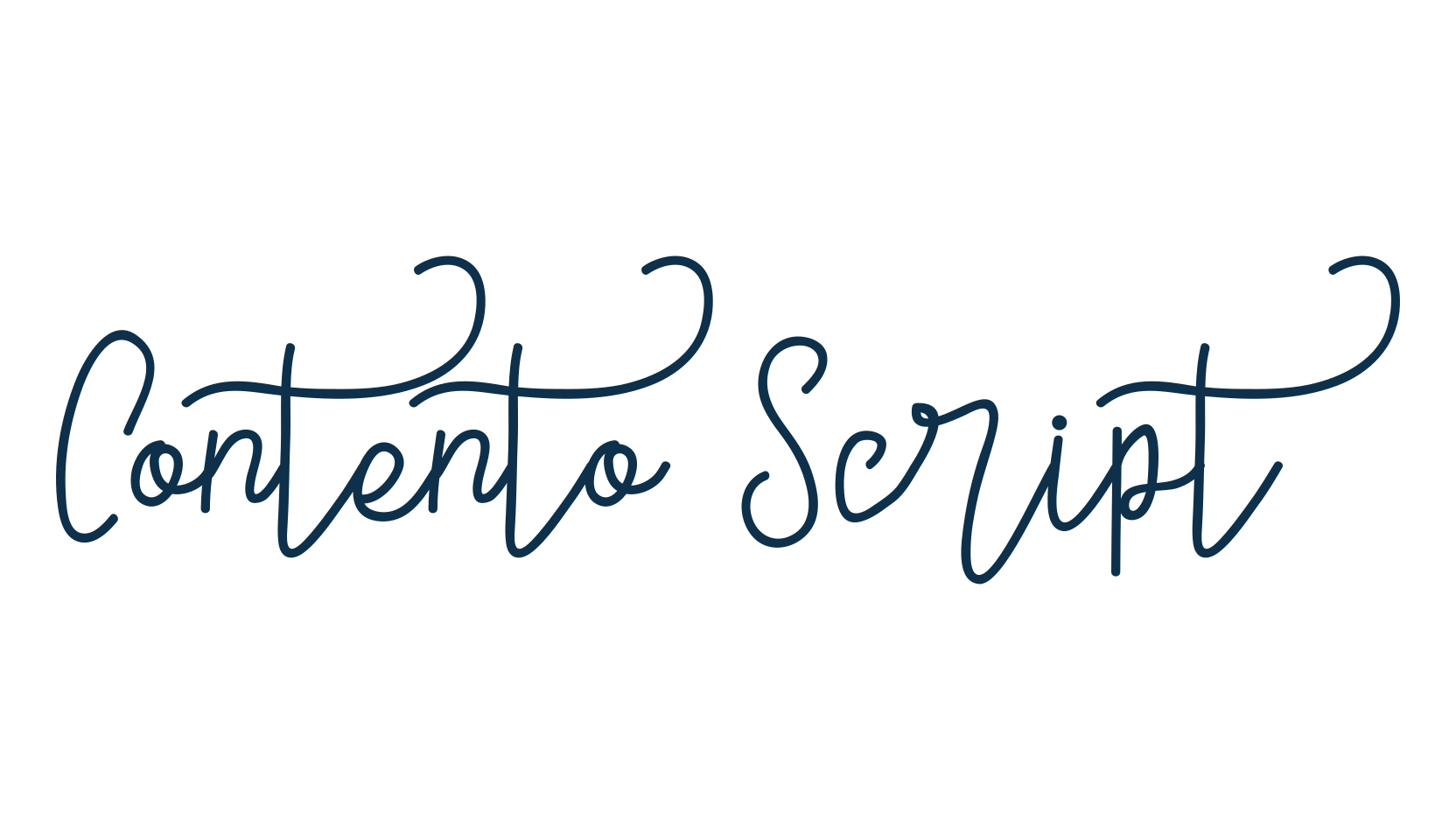 Contento Script, script calligraphy fancy decorative font preview