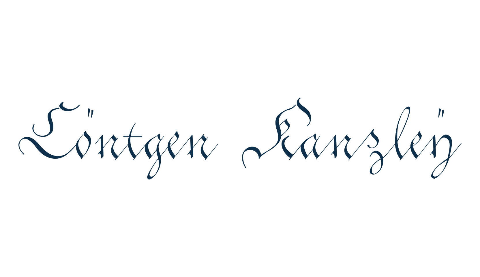 Cöntgen Kanzley, script calligraphy fancy decorative font preview