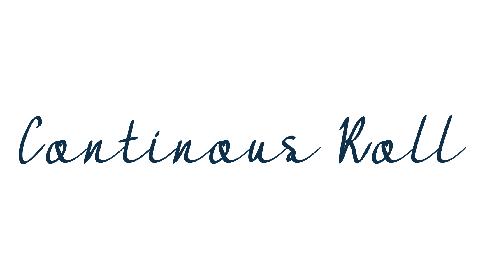 Continous Roll, script handwritten fancy decorative calligraphy font preview