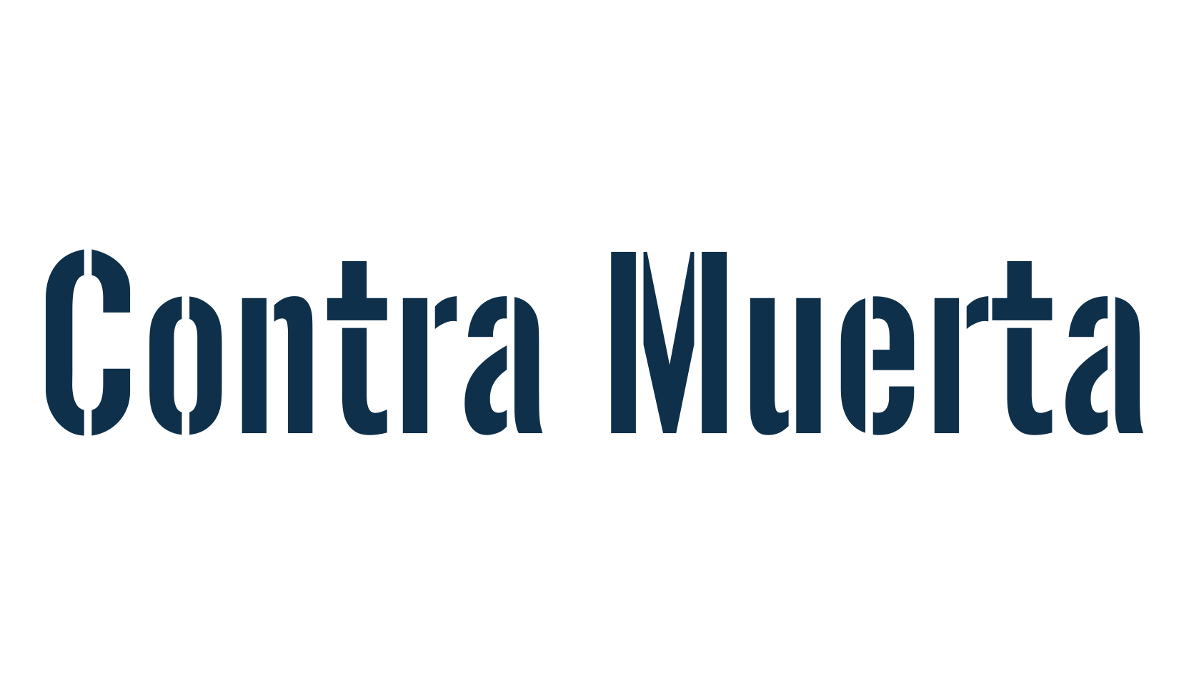 Contra Muerta, fancy stencil, army decorative font preview