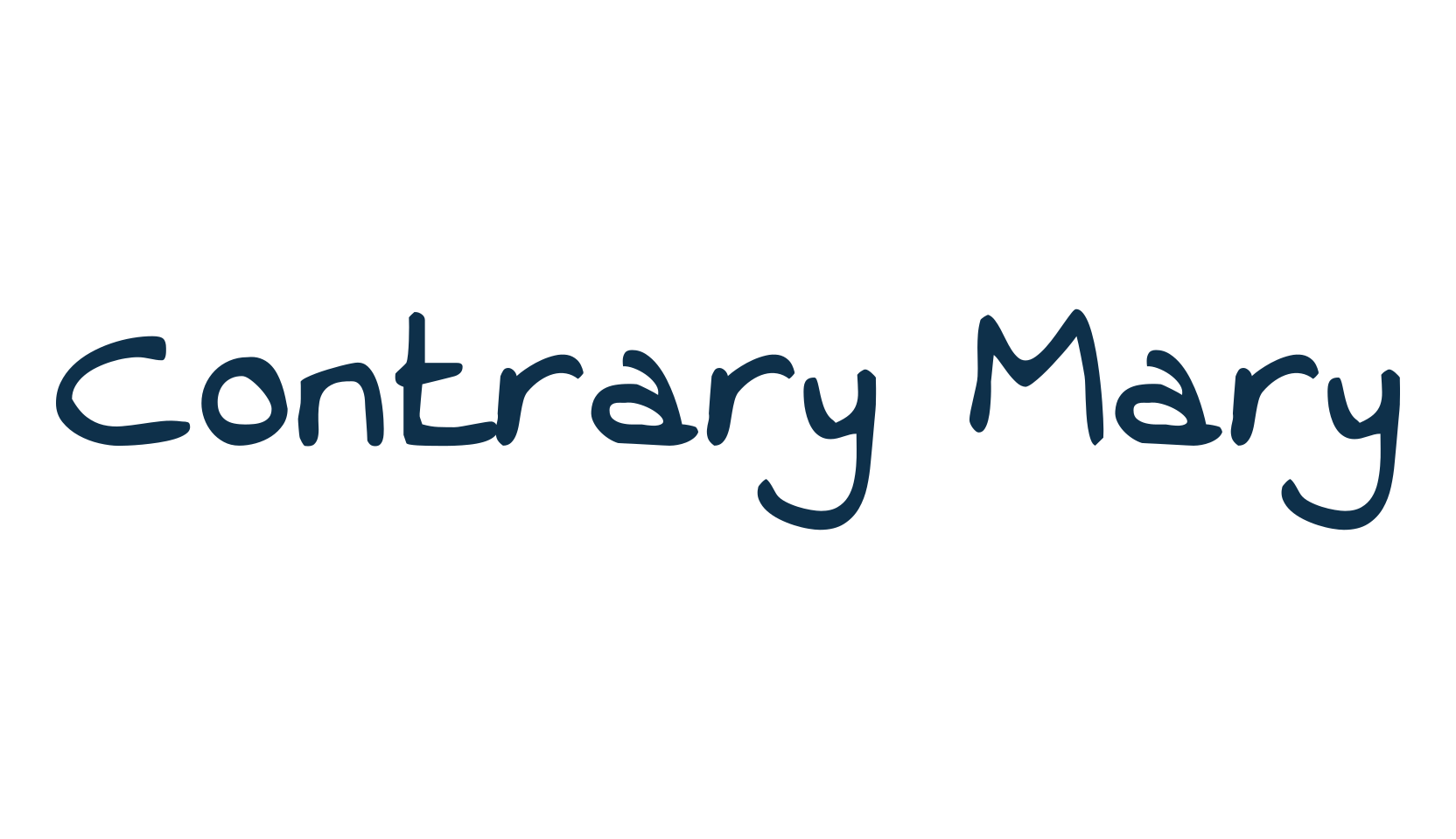 Contrary Mary, script handwritten fancy decorative calligraphy font preview