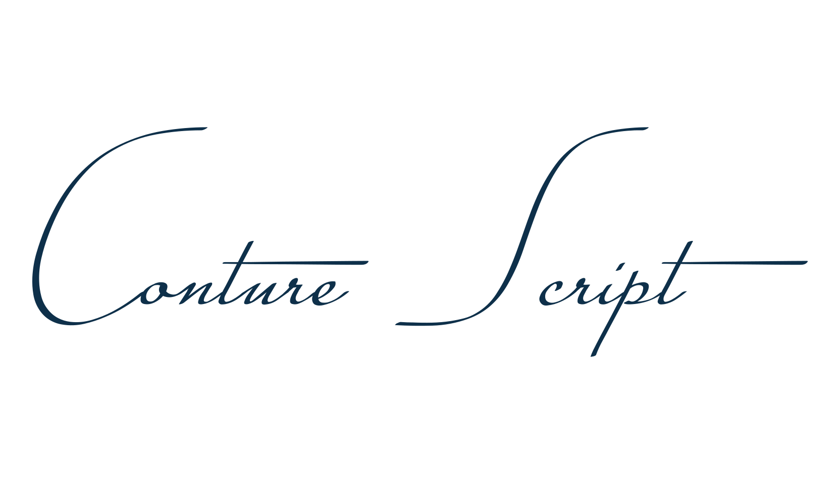 Conture Script, calligraphy font preview