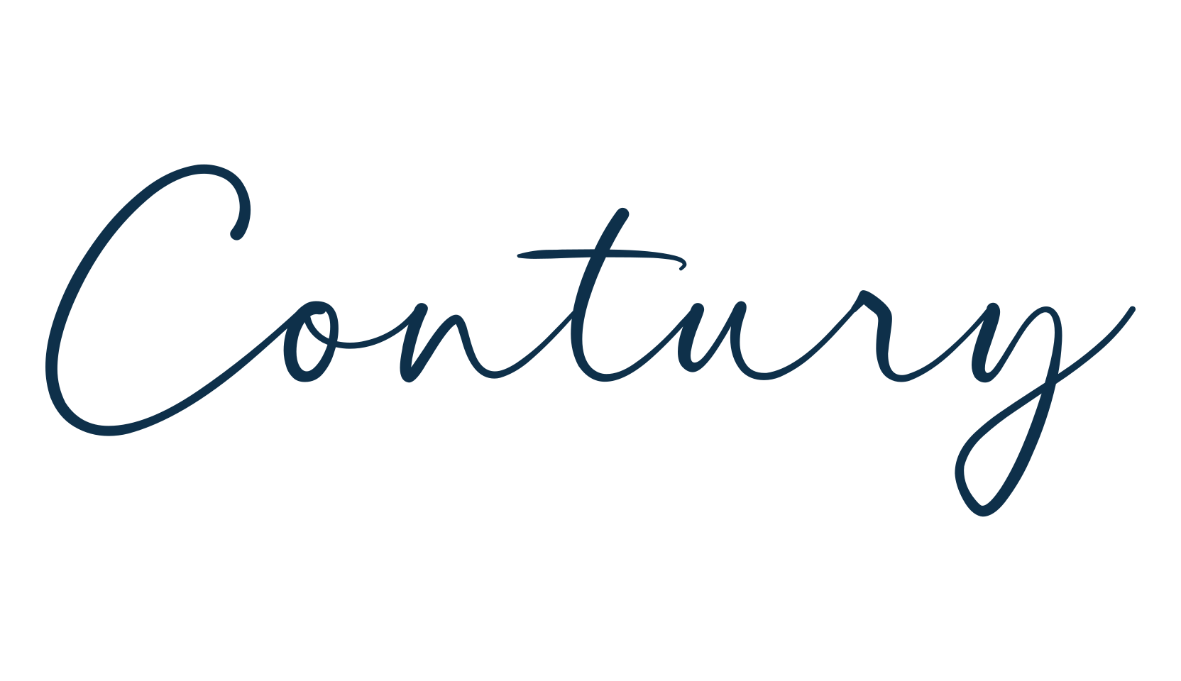 Contury, handwriting font preview