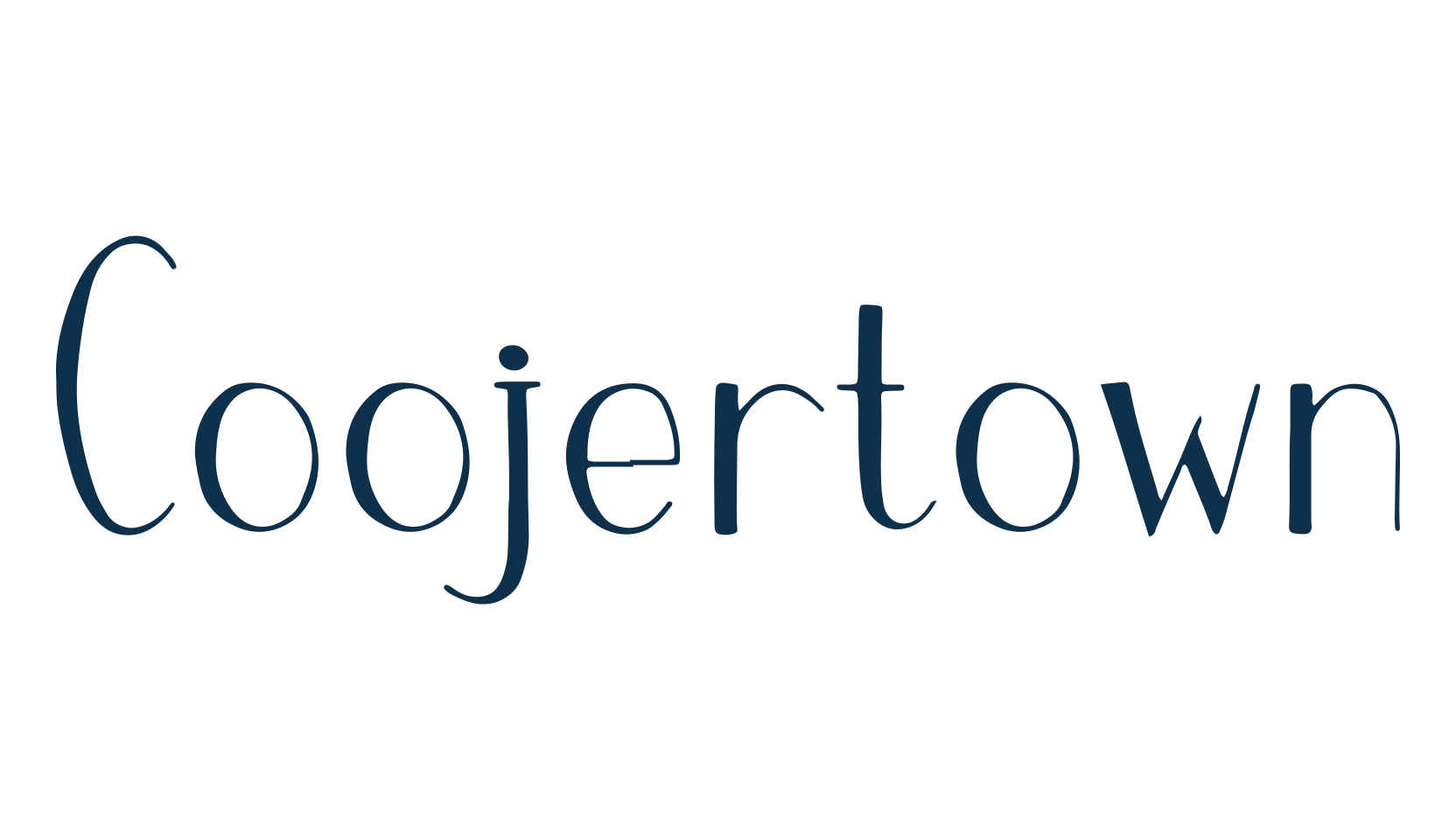 Coojertown, fancy retro decorative font preview